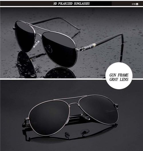 Metail Frame  Polarized  Sunglasses